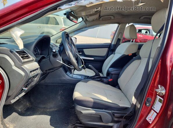 JF2GPADCXHH237338 2017 SUBARU CROSSTREK Red Front interior view