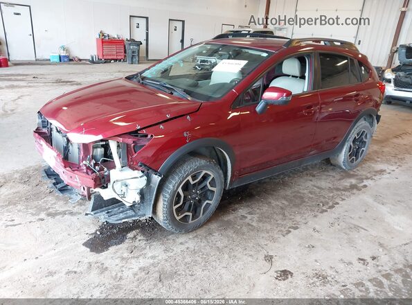 JF2GPAKC5H8213032 2017 SUBARU CROSSTREK Red Առջևի ձախ երեք քառորդ տեսարան