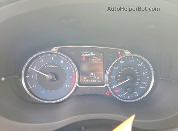 JF2GPAKC6HH276690 2017 SUBARU CROSSTREK Black Սարքավորումների վահանակի տեսք