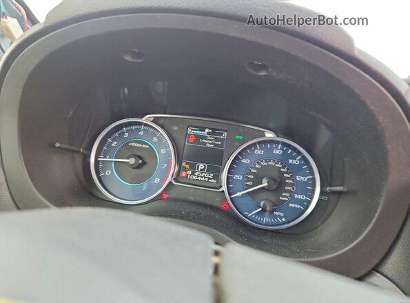 JF2GPALC3GH304202 2016 SUBARU CROSSTREK Gray ხელსაწყოთა პანელის ხედი