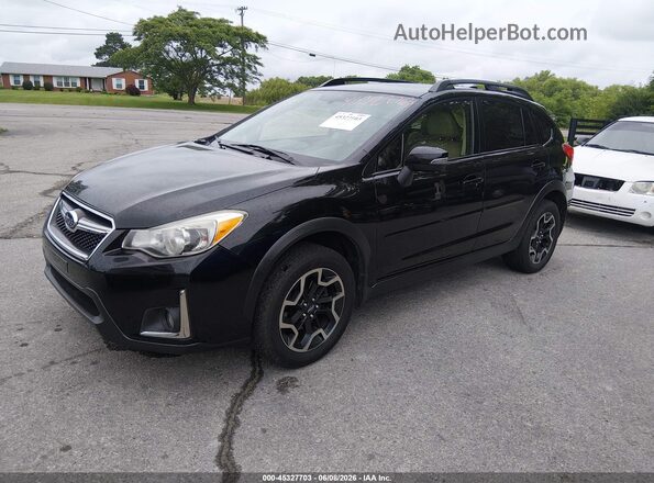 JF2GPANC0GH313033 2016 SUBARU CROSSTREK Black წინა მარცხენა ხედი სამი მეოთხედიდან