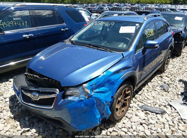 JF2GPANC2G8220174 2016 SUBARU CROSSTREK Blue წინა მარცხენა ხედი სამი მეოთხედიდან
