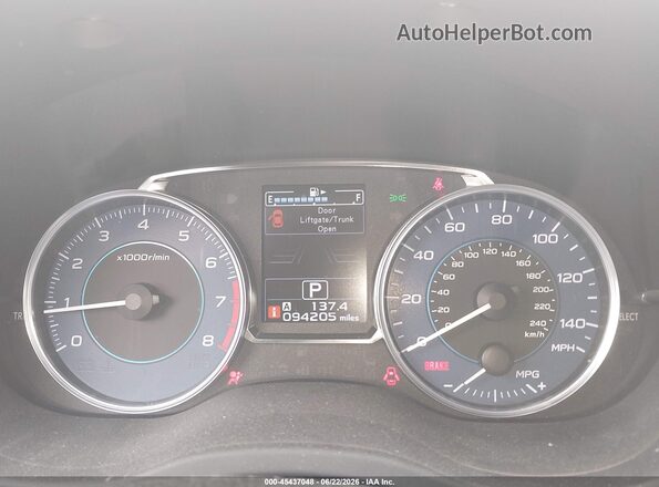 JF2GPANC2G8328133 2016 SUBARU CROSSTREK Silver Вид задніх сидінь