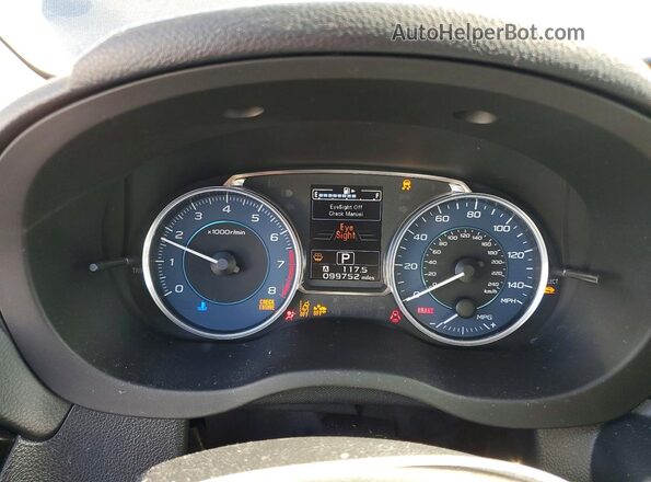 JF2GPANC4HH280779 2017 SUBARU CROSSTREK Gray Вид щитка приладів