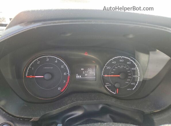 JF2GTAAC2JH350447 2018 SUBARU CROSSTREK White Widok zestawu wskaźników