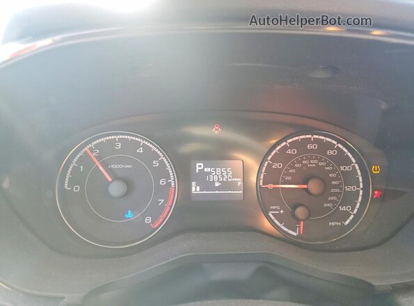 JF2GTAAC3JH280943 2018 SUBARU CROSSTREK Silver Instrument cluster view