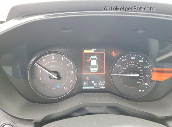 JF2GTABC2K8231037 2019 SUBARU CROSSTREK White Widok zestawu wskaźników