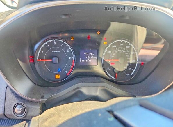 JF2GTABC3J9263147 2018 SUBARU CROSSTREK Серебряный Вид щитка приборов