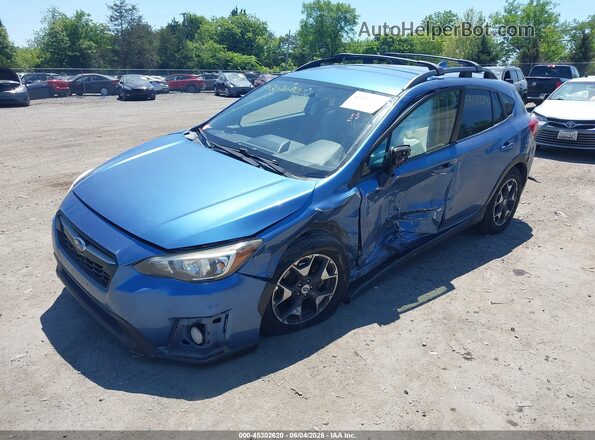 JF2GTABC5JH229507 2018 SUBARU CROSSTREK Blue Передня ліва чверть