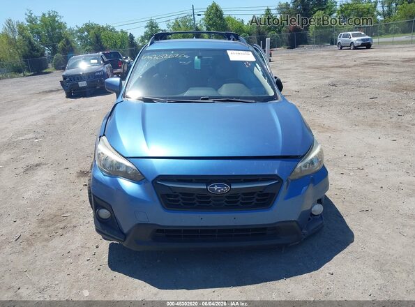JF2GTABC5JH229507 2018 SUBARU CROSSTREK Blue Вид щитка приладів