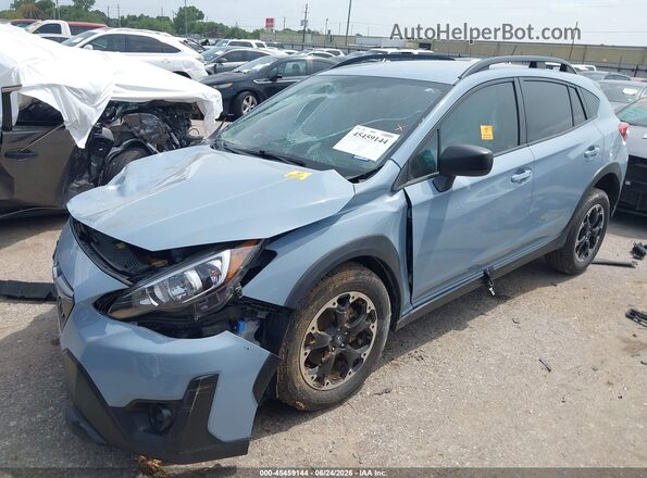 JF2GTABC6M8224272 2021 SUBARU CROSSTREK Blue Vista tres cuartos delantera izquierda