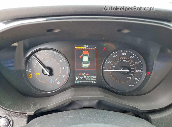 JF2GTABC6M8377668 2021 SUBARU CROSSTREK Charcoal Սարքավորումների վահանակի տեսք