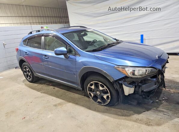 JF2GTABC9J9235269 2018 SUBARU CROSSTREK Синий Передняя правая четверть