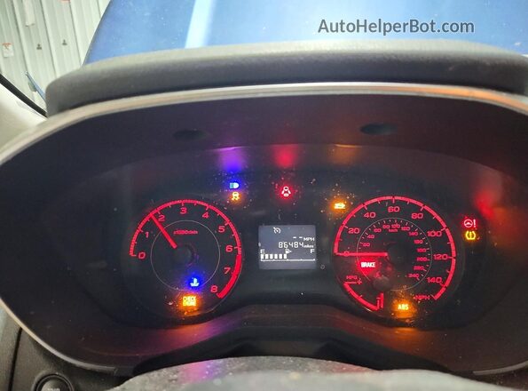 JF2GTABC9J9235269 2018 SUBARU CROSSTREK Синий Вид щитка приборов