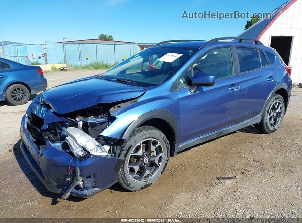 JF2GTABC9JH248965 2018 SUBARU CROSSTREK Синий Передняя левая четверть