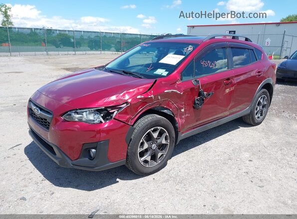 JF2GTACC5JH237248 2018 SUBARU CROSSTREK Red Առջևի ձախ երեք քառորդ տեսարան