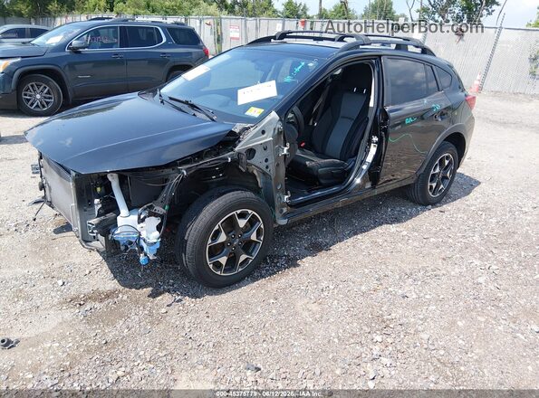 JF2GTACC7KH290390 2019 SUBARU CROSSTREK Black Առջևի ձախ երեք քառորդ տեսարան