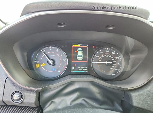 JF2GTADC1JH240534 2018 SUBARU CROSSTREK White Widok zestawu wskaźników