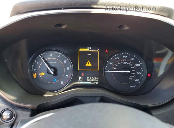 JF2GTADC1JH324482 2018 SUBARU CROSSTREK Серебряный Вид щитка приборов