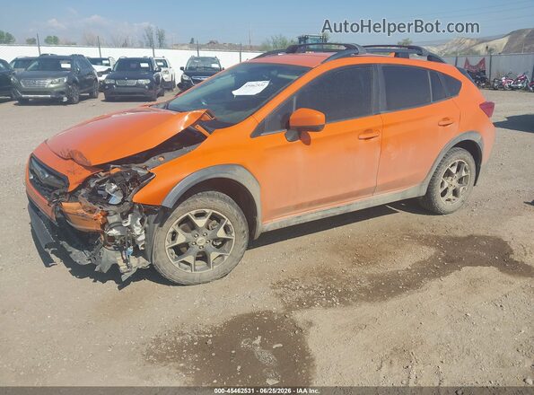 JF2GTADC5JH309029 2018 SUBARU CROSSTREK Оранжевый Передняя левая четверть