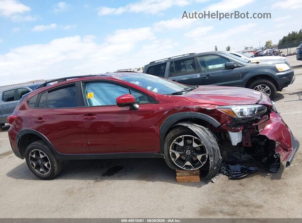 JF2GTADC5JH347909 2018 SUBARU CROSSTREK Burgundy Widok zestawu wskaźników