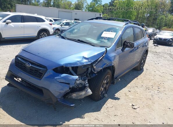 JF2GTADC7J8227660 2018 SUBARU CROSSTREK Blue Առջևի ձախ երեք քառորդ տեսարան