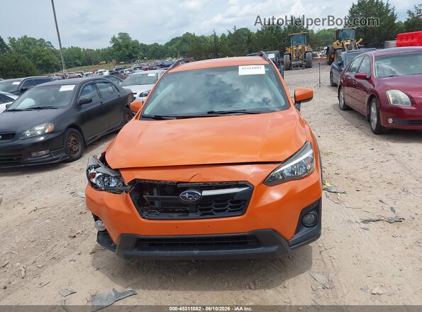 JF2GTADC7JH248296 2018 SUBARU CROSSTREK Orange Instrument cluster view