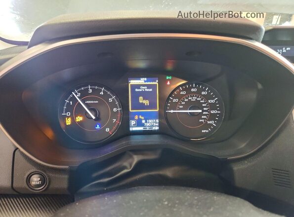 JF2GTADC8JH298933 2018 SUBARU CROSSTREK Gray ხელსაწყოთა პანელის ხედი