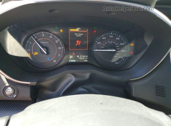 JF2GTAEC0K8216287 2019 SUBARU CROSSTREK White Vista del cuadro de instrumentos