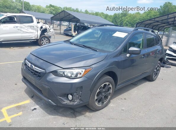 JF2GTAEC3M8343604 2021 SUBARU CROSSTREK Gray Առջևի ձախ երեք քառորդ տեսարան