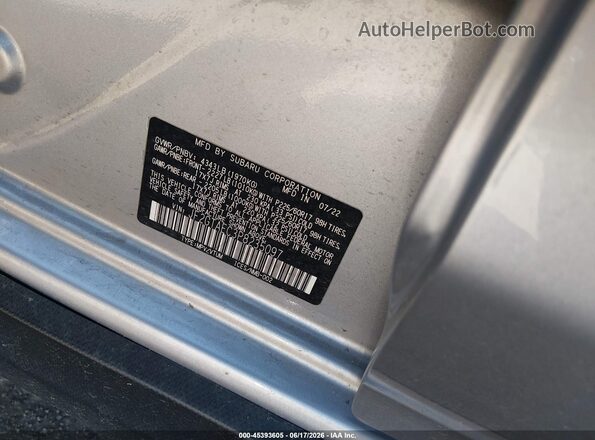 JF2GTAEC3P8235097 2023 SUBARU CROSSTREK Серебряный Вид подкапотного пространства