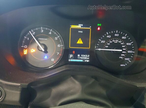 JF2GTAEC4K8232217 2019 SUBARU CROSSTREK Silver Instrument cluster view