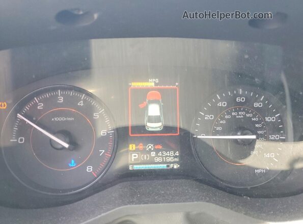JF2GTAEC6M8334220 2021 SUBARU CROSSTREK Silver ხელსაწყოთა პანელის ხედი