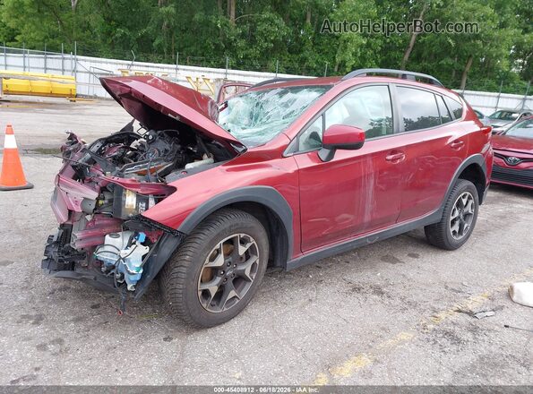 JF2GTAEC8KH285390 2019 SUBARU CROSSTREK Red Առջևի ձախ երեք քառորդ տեսարան