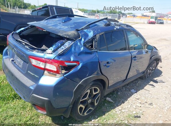 JF2GTAJC0JH210350 2018 SUBARU CROSSTREK Синий Задняя правая четверть