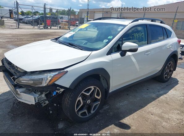 JF2GTAMC1J8280385 2018 SUBARU CROSSTREK White წინა მარცხენა ხედი სამი მეოთხედიდან