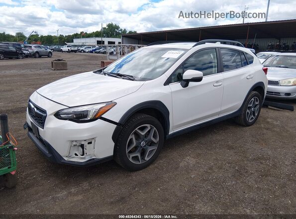 JF2GTAMC1JH244020 2018 SUBARU CROSSTREK White წინა მარცხენა ხედი სამი მეოთხედიდან