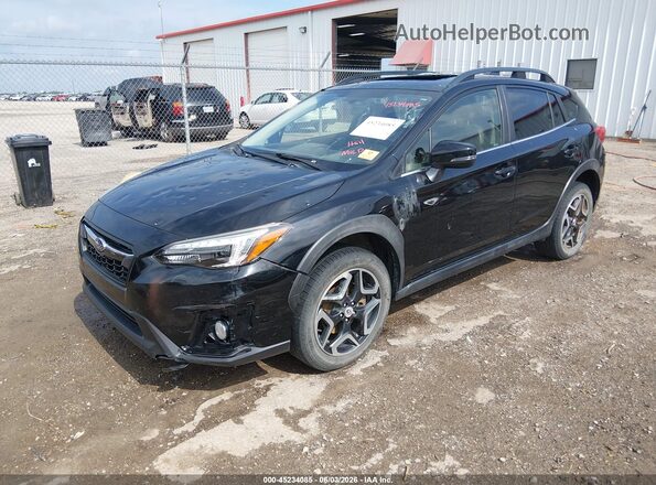 JF2GTAMC2JH235147 2018 SUBARU CROSSTREK Black წინა მარცხენა ხედი სამი მეოთხედიდან