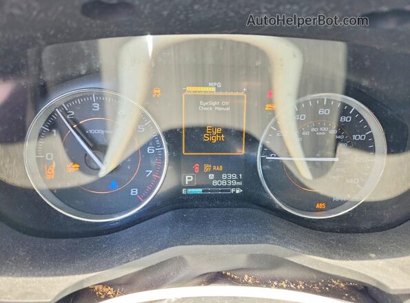 JF2GTAMC4J8291686 2018 SUBARU CROSSTREK Blue Սարքավորումների վահանակի տեսք