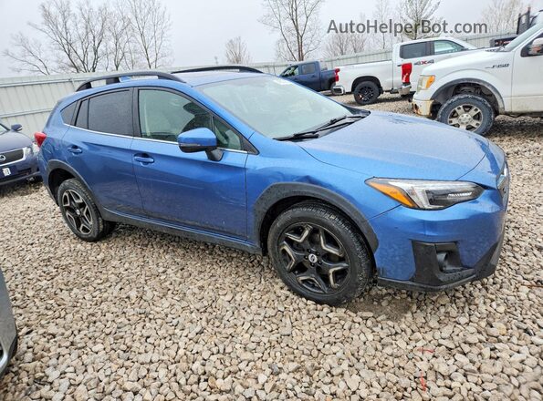 JF2GTAMC6JH291835 2018 SUBARU CROSSTREK Синий Передняя правая четверть