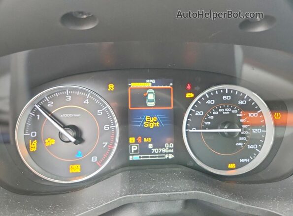 JF2GTAMC6JH291835 2018 SUBARU CROSSTREK Синий Вид щитка приборов