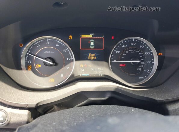 JF2GTAMC6K8200869 2019 SUBARU CROSSTREK Charcoal Vista del cuadro de instrumentos