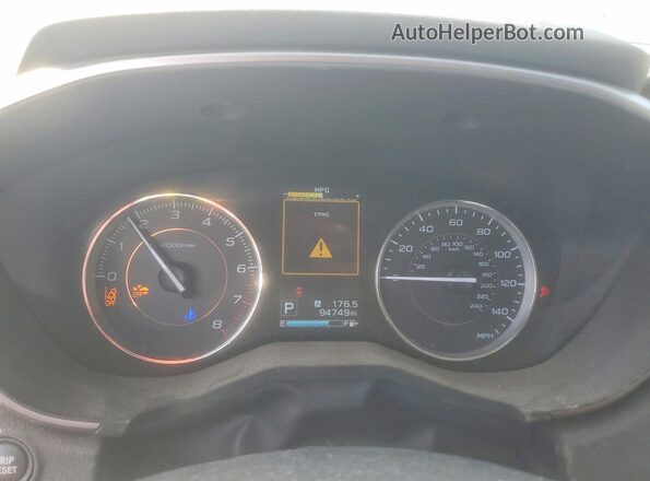 JF2GTAMCXJ8297265 2018 SUBARU CROSSTREK Silver Սարքավորումների վահանակի տեսք