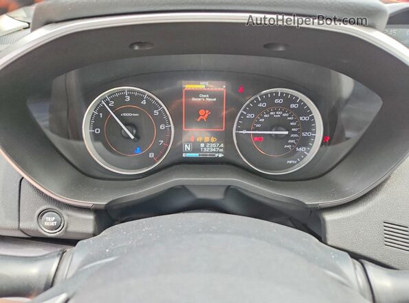 JF2GTANC1K8235334 2019 SUBARU CROSSTREK Orange Instrument cluster view
