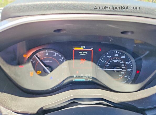 JF2GTAPC2L8206567 2020 SUBARU CROSSTREK Белый Вид щитка приборов