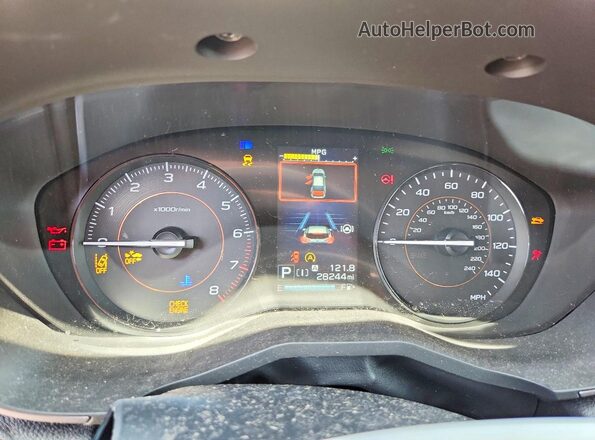 JF2GTAPC4M8305165 2021 SUBARU CROSSTREK Red ხელსაწყოთა პანელის ხედი
