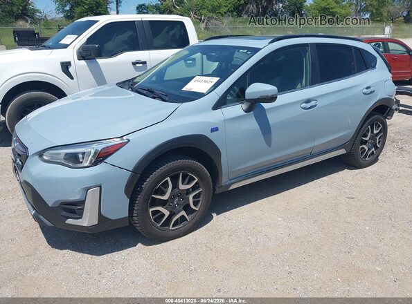 JF2GTDNC3MH328022 2021 SUBARU CROSSTREK Light Blue Առջևի ձախ երեք քառորդ տեսարան