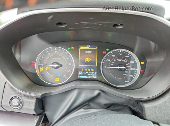 JF2GTHMC2NH262220 2022 SUBARU CROSSTREK Blue Widok zestawu wskaźników
