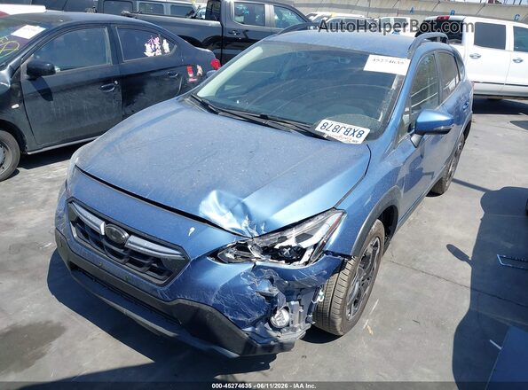 JF2GTHMC3MH346996 2021 SUBARU CROSSTREK Blue Vista tres cuartos delantera izquierda
