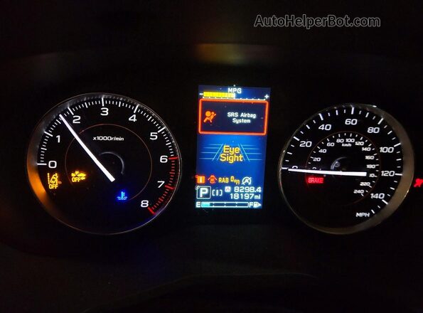 JF2GTHMC4NH281898 2022 SUBARU CROSSTREK Black Вид щитка приладів